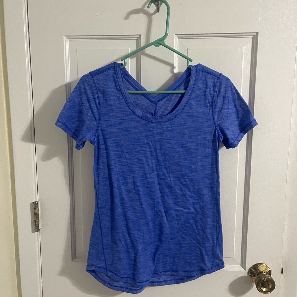 Lululemon Athletica Blue Fitted Short Sleeve Tee